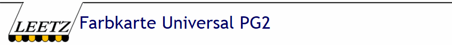 Farbkarte Universal PG2